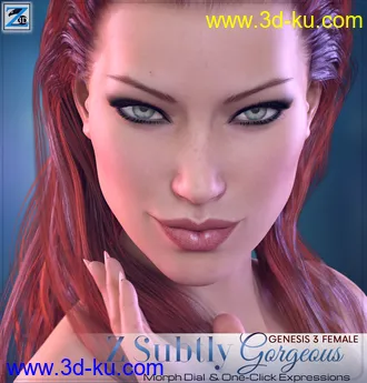 3D打印模型Z Subtly Gorgeous - Morph Dial and One-Click Expressions for G3F-V7的图片