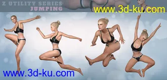 3D打印模型Z Utility Series - Jumping Running Falling - Poses and Partials for Genesis 3 and 8的图片