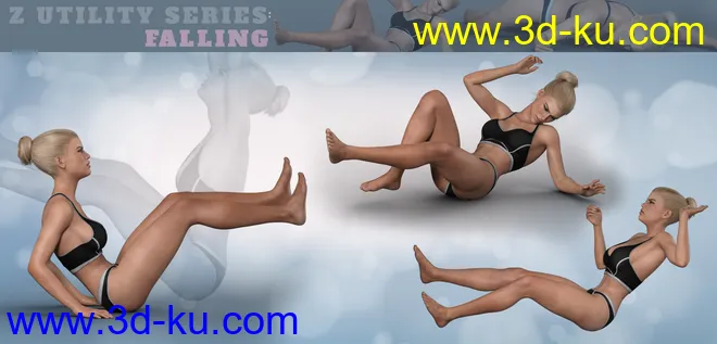 Z Utility Series - Jumping Running Falling - Poses and Partials for Genesis 3 and 8模型的图片8