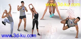 3D打印模型Z Utility Series Sport - Movement - Poses and Partials for Genesis 3 and 8的图片