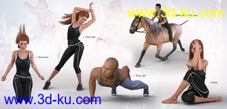 3D打印模型Z Utility Series Sport - Movement - Poses and Partials for Genesis 3 and 8的图片