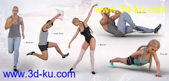 3D打印模型Z Utility Series Sport - Movement - Poses and Partials for Genesis 3 and 8的图片