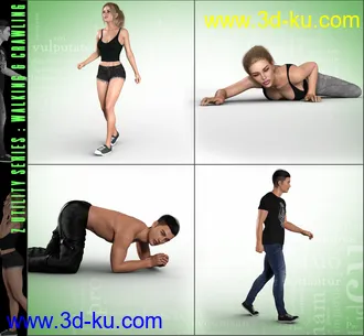 3D打印模型Z Utility Walking and Crawling Poses for Genesis 3 and 8的图片