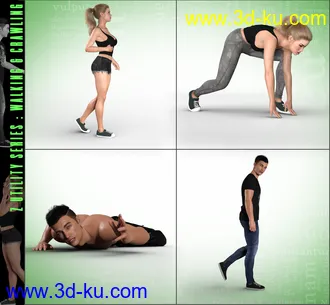 3D打印模型Z Utility Walking and Crawling Poses for Genesis 3 and 8的图片