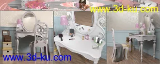 3D打印模型Z Vanity Corner and Poses for Genesis 3 and 8 Female的图片