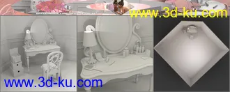 3D打印模型Z Vanity Corner and Poses for Genesis 3 and 8 Female的图片