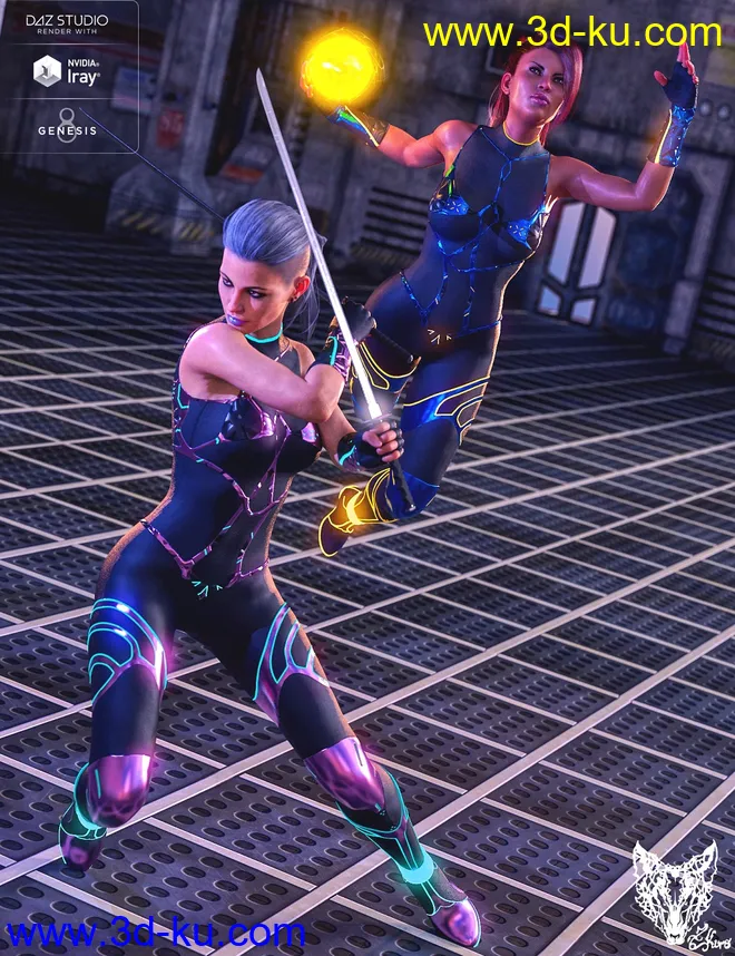 ZK Sci-Fi Outfit 01 for Genesis 8 Female(s)模型的图片1