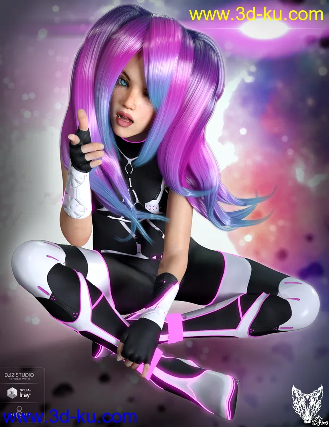 ZK Sci-Fi Outfit 01 for Genesis 8 Female(s)模型的图片4