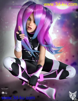 3D打印模型ZK Sci-Fi Outfit 01 for Genesis 8 Female(s)的图片