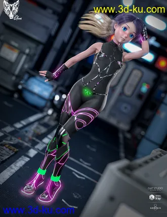 3D打印模型ZK Sci-Fi Outfit 01 for Genesis 8 Female(s)的图片