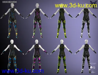3D打印模型ZK Sci-Fi Outfit 01 for Genesis 8 Female(s)的图片