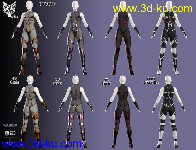 ZK Sci-Fi Outfit 01 for Genesis 8 Female(s)模型的图片9
