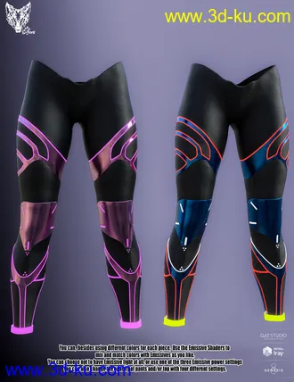 3D打印模型ZK Sci-Fi Outfit 01 for Genesis 8 Female(s)的图片