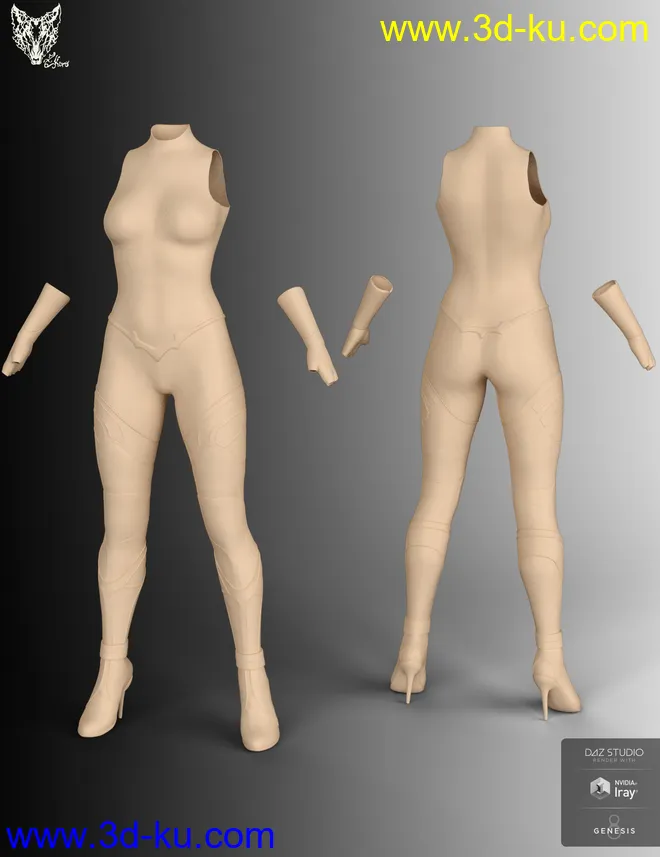 ZK Sci-Fi Outfit 01 for Genesis 8 Female(s)模型的图片11