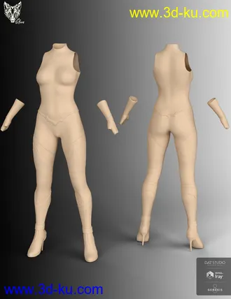 3D打印模型ZK Sci-Fi Outfit 01 for Genesis 8 Female(s)的图片