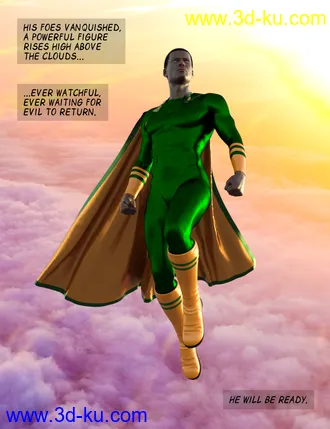 3D打印模型100 Ultimate Superhero Poses for Genesis 8的图片