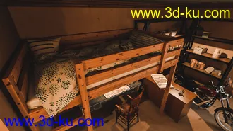 3D打印模型1920s Teenager Room的图片