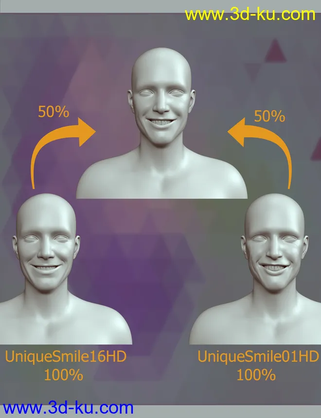 20 Unique Smiles HD for Genesis 8 Male(s)模型的图片4