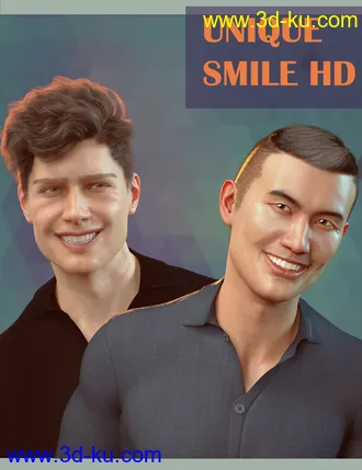 3D打印模型20 Unique Smiles HD for Genesis 8 Male(s)的图片