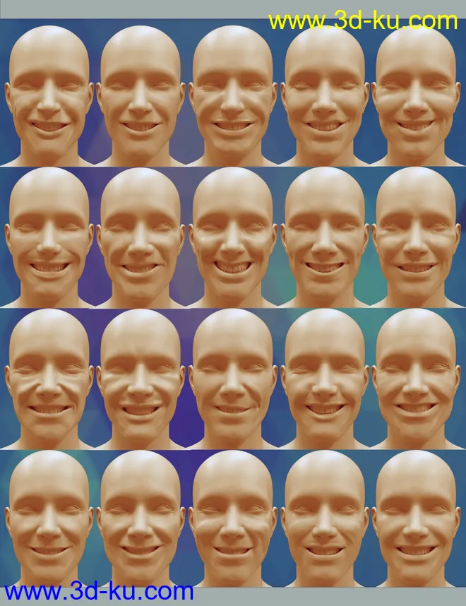 20 Unique Smiles HD for Genesis 8 Male(s)模型的图片6