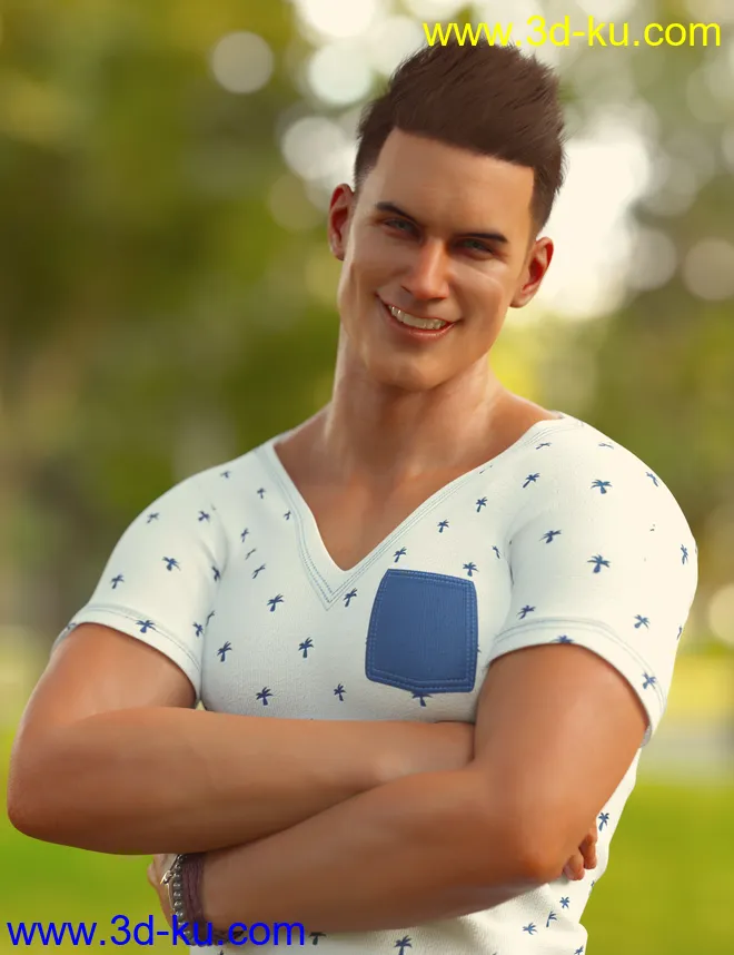 20 Unique Smiles HD for Genesis 8 Male(s)模型的图片7