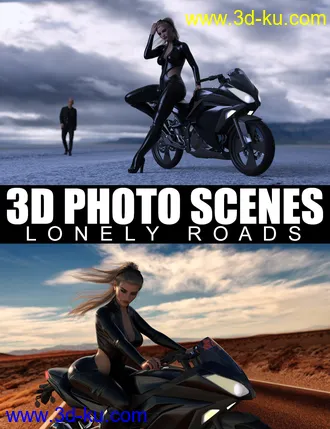 3D打印模型3D Photo Scenes - Lonely Roads的图片
