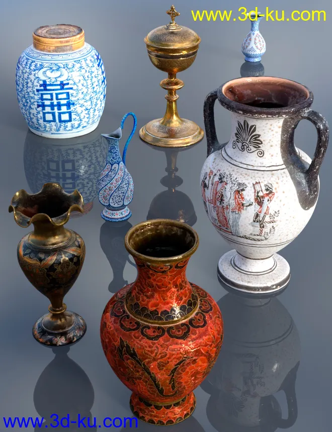 7 Decorative Vase Collection模型的图片1