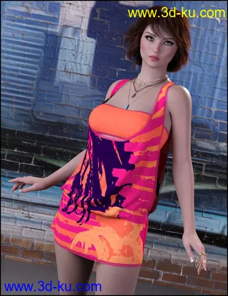 3D打印模型7th Ave - dForce - Yolanda Dress for G8F的图片