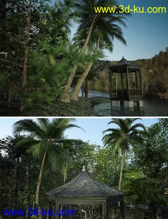 3D打印模型Abandoned Gazebo的图片