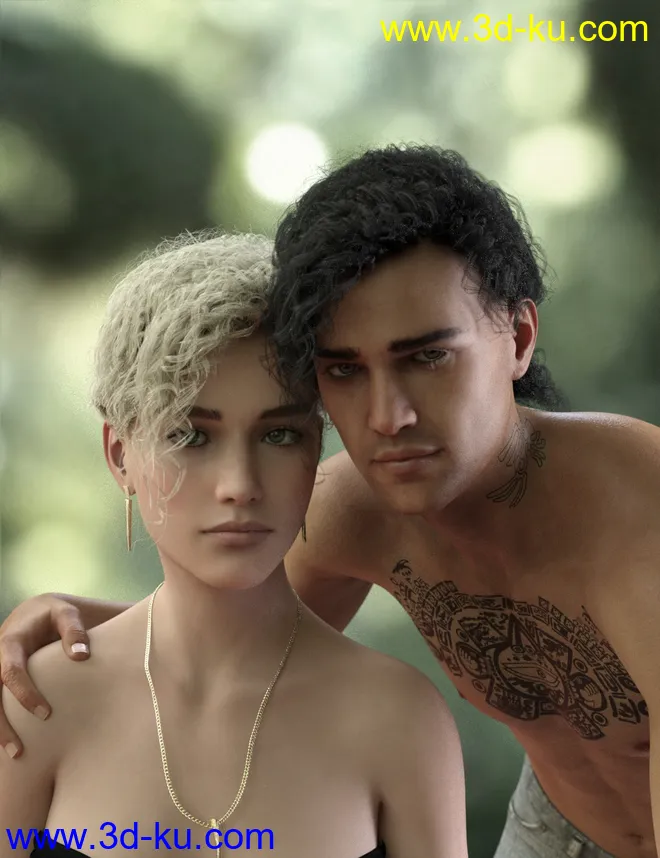 Acher Ponytail Hair for Genesis 8 Male(s) and Female(s)模型的图片1