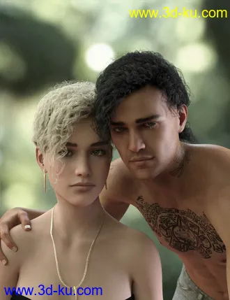 3D打印模型Acher Ponytail Hair for Genesis 8 Male(s) and Female(s)的图片