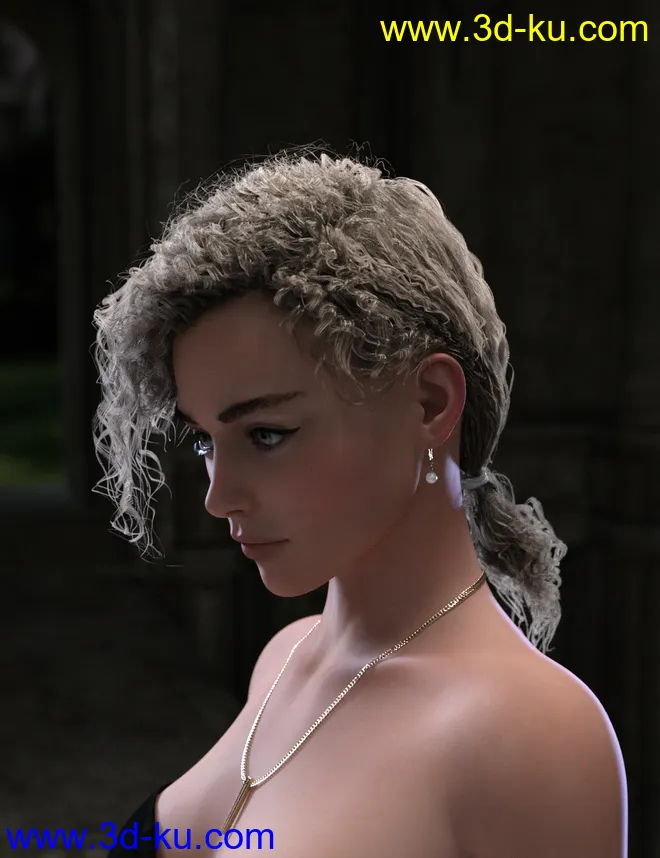 Acher Ponytail Hair for Genesis 8 Male(s) and Female(s)模型的图片2