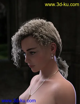 3D打印模型Acher Ponytail Hair for Genesis 8 Male(s) and Female(s)的图片