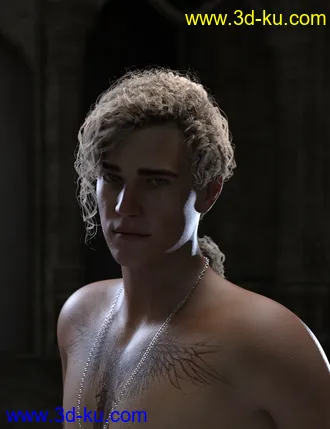3D打印模型Acher Ponytail Hair for Genesis 8 Male(s) and Female(s)的图片