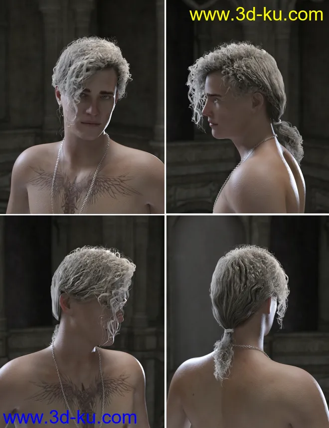 Acher Ponytail Hair for Genesis 8 Male(s) and Female(s)模型的图片5