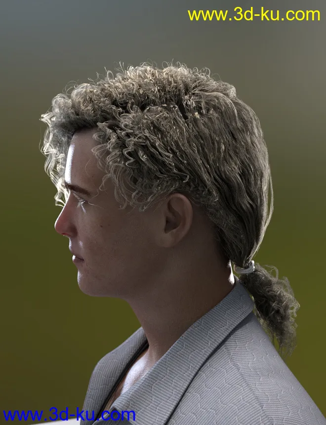Acher Ponytail Hair for Genesis 8 Male(s) and Female(s)模型的图片6