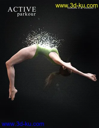3D打印模型ACTIVE - Parkour Poses for Genesis 8 and 3 Female的图片
