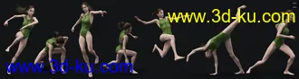 3D打印模型ACTIVE - Parkour Poses for Genesis 8 and 3 Female的图片