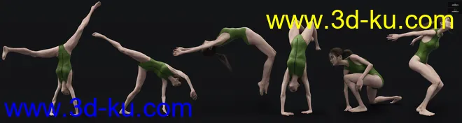 ACTIVE - Parkour Poses for Genesis 8 and 3 Female模型的图片3