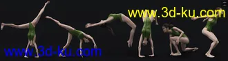 3D打印模型ACTIVE - Parkour Poses for Genesis 8 and 3 Female的图片