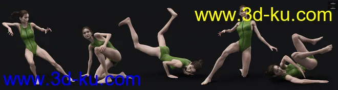 ACTIVE - Parkour Poses for Genesis 8 and 3 Female模型的图片4