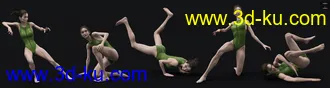 3D打印模型ACTIVE - Parkour Poses for Genesis 8 and 3 Female的图片