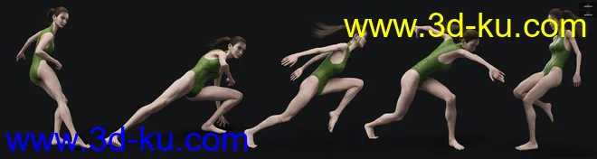 ACTIVE - Parkour Poses for Genesis 8 and 3 Female模型的图片6