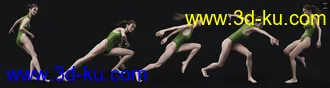 3D打印模型ACTIVE - Parkour Poses for Genesis 8 and 3 Female的图片