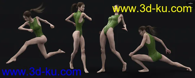 ACTIVE - Parkour Poses for Genesis 8 and 3 Female模型的图片7
