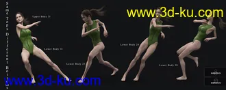 3D打印模型ACTIVE - Parkour Poses for Genesis 8 and 3 Female的图片
