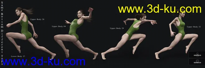 ACTIVE - Parkour Poses for Genesis 8 and 3 Female模型的图片10