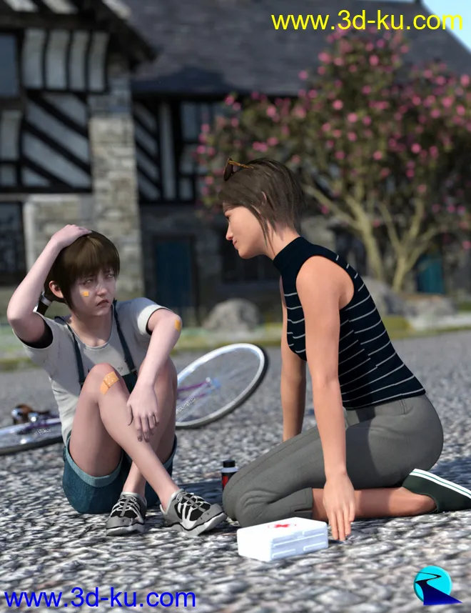 Adhesive Bandages for Genesis 3 and 8 Female(s)模型的图片2