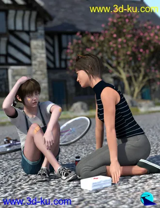 3D打印模型Adhesive Bandages for Genesis 3 and 8 Female(s)的图片