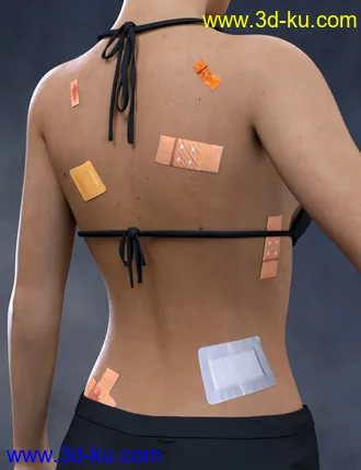 3D打印模型Adhesive Bandages for Genesis 3 and 8 Female(s)的图片